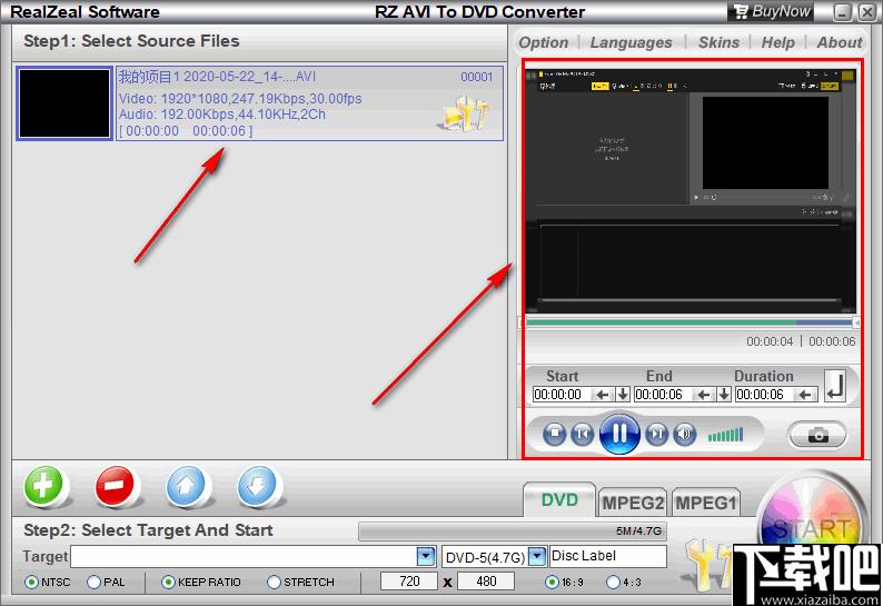 RZ AVI To DVD Converter下载,视频转换