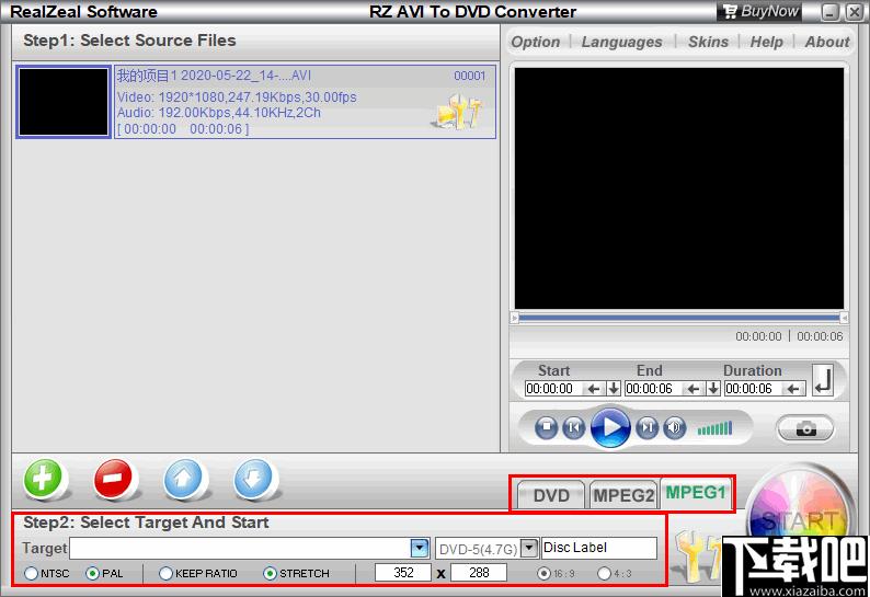 RZ AVI To DVD Converter下载,视频转换